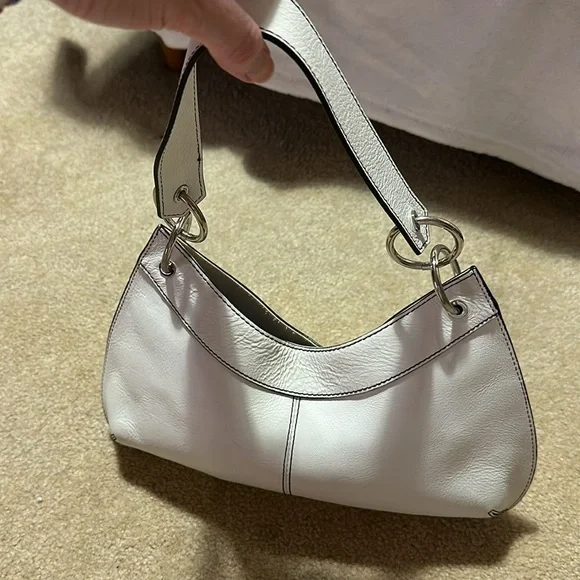 Banana Republic White Leather Shoulder Bag - Picture 7 of 9